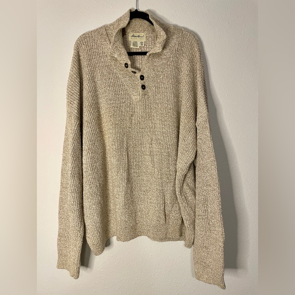 Eddie Bauer Sweater Men XXL Chunky Knit Long Sleeve